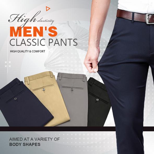 (Limited Time Offer -49% OFF) Classic Men's Trousers with Excellent Elasticity