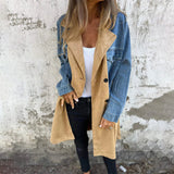 Convent & Co | Mid-length trench coat with denim jean stitching