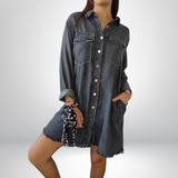 Sofia® | Stylish and Versatile Long-Sleeved Denim Jacket with Collar