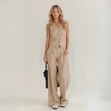 Anita – Casual set in handcrafted linen