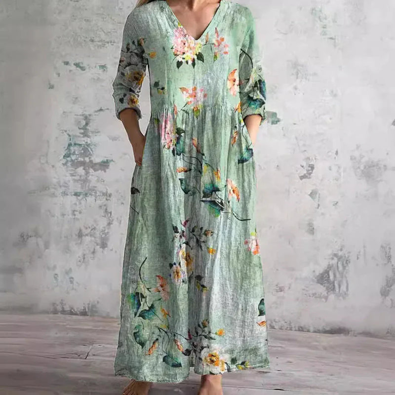 Auréna | Robe Florale Sauge