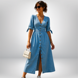 Sofia® | Knap-Down Denim Dress