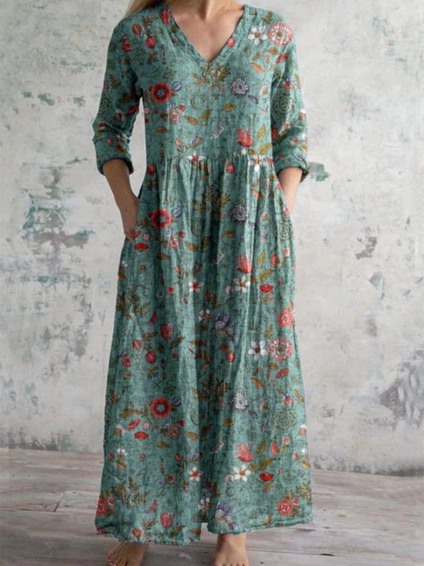Celestine Vintage Floral Maxi Dress
