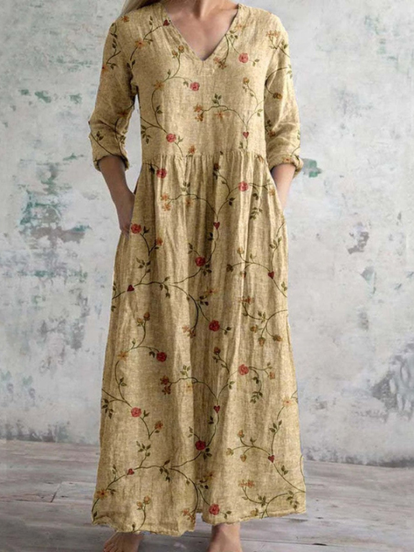 Celestine Vintage Floral Maxi Dress