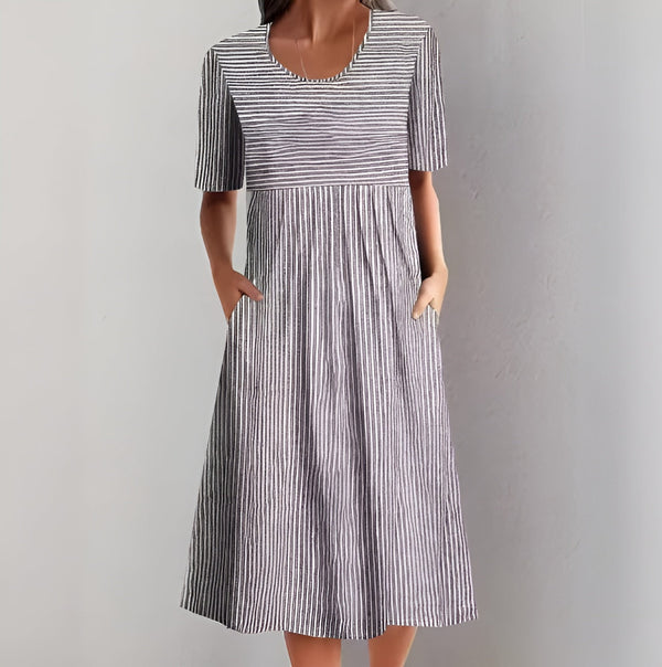 Annika | Elegant Striped Dress with a Nautical Feel