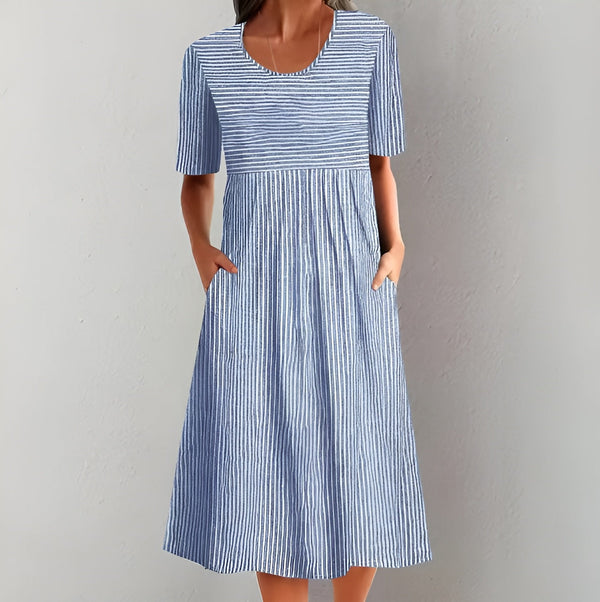 Annika | Elegant Striped Dress with a Nautical Feel