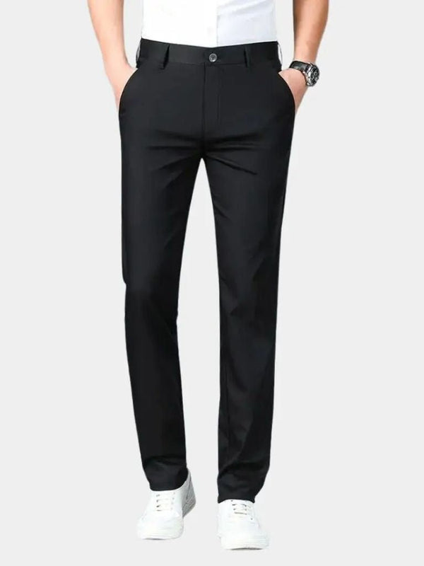 Bamboo Fiber Minimalist Straight Trousers - Covent & Co