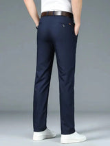 Bamboo Fiber Minimalist Straight Trousers - Covent & Co