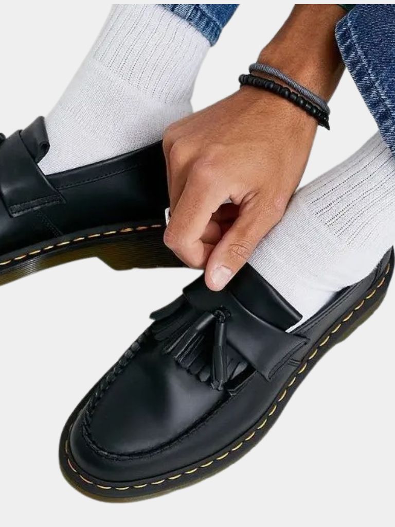 Black Leather Loafers - Covent & Co