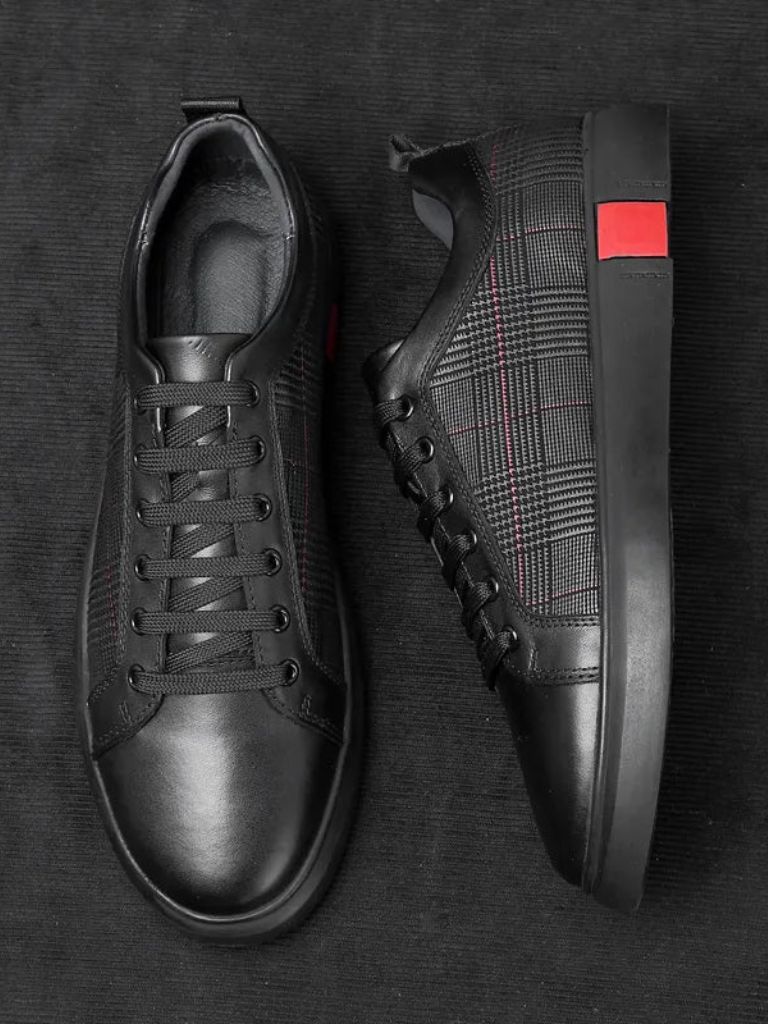 Blackgrid Leather Loafers – Covent & Co