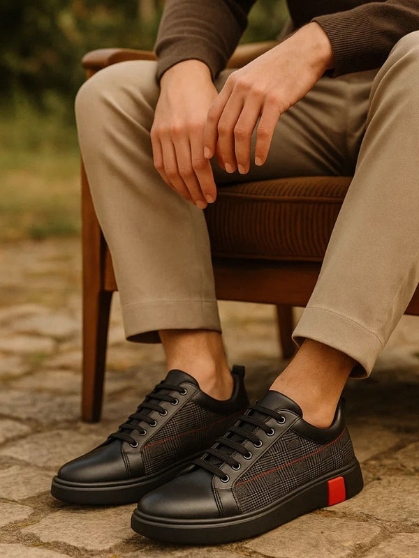 Blackgrid Leather Loafers – Covent & Co