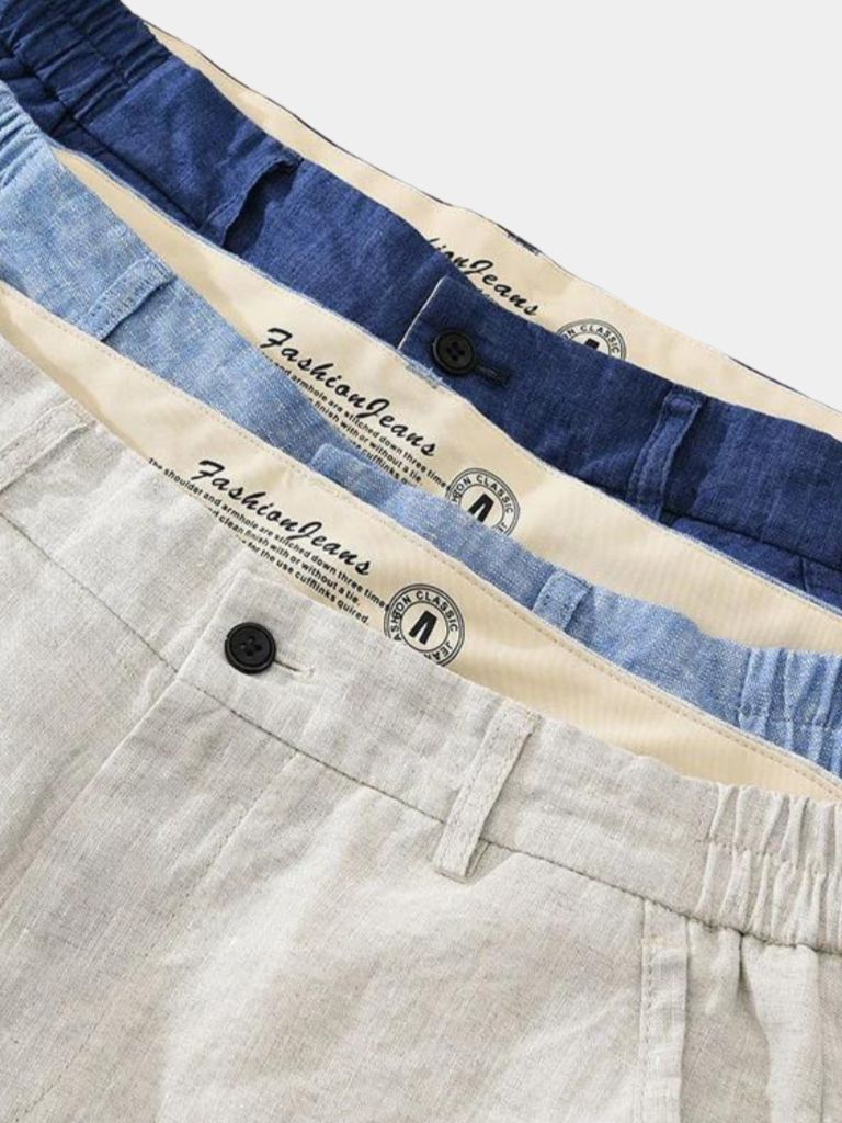Bleu Horizon Linen Shorts - Covent & Co