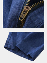 Bleu Horizon Linen Shorts - Covent & Co