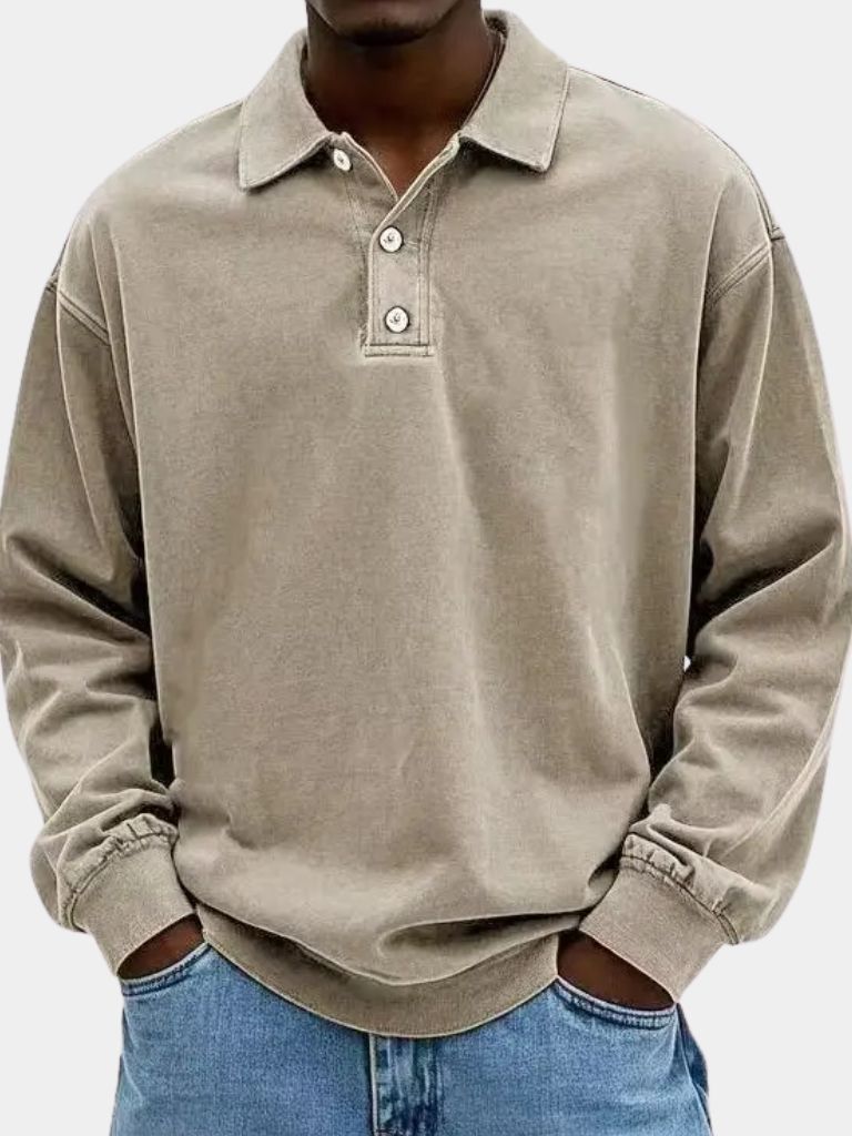 Canyon Mist Long Sleeve Polo Shirt – Covent & Co