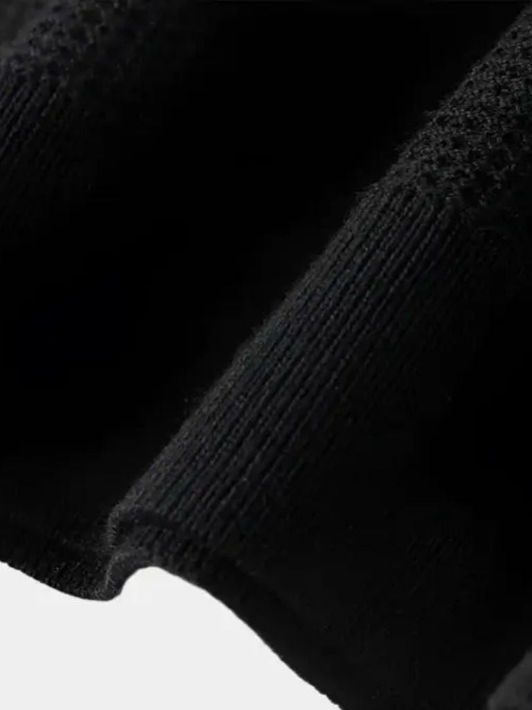 Casual Buttonless Knit Polo Shirt - Covent & Co