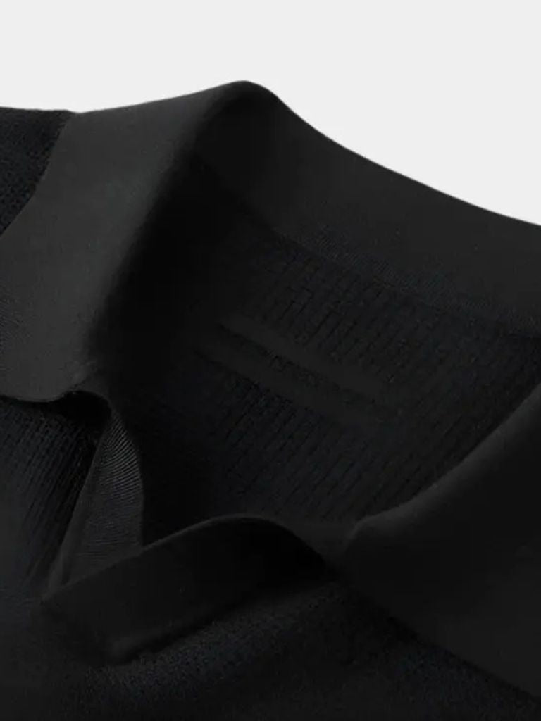 Casual Buttonless Knit Polo Shirt - Covent & Co