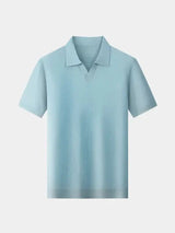 Casual Buttonless Knit Polo Shirt - Covent & Co