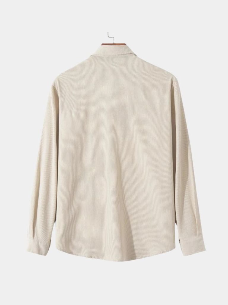 Casual Solid Corduroy Shirt - Covent & Co