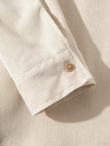 Casual Solid Corduroy Shirt - Covent & Co