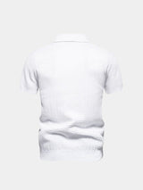 Classic Fit Quarter Zip Business Casual Short Sleeves Polo - Covent & Co