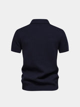 Classic Fit Quarter Zip Business Casual Short Sleeves Polo - Covent & Co