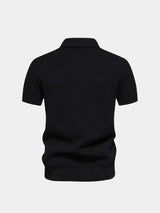 Classic Fit Quarter Zip Business Casual Short Sleeves Polo - Covent & Co