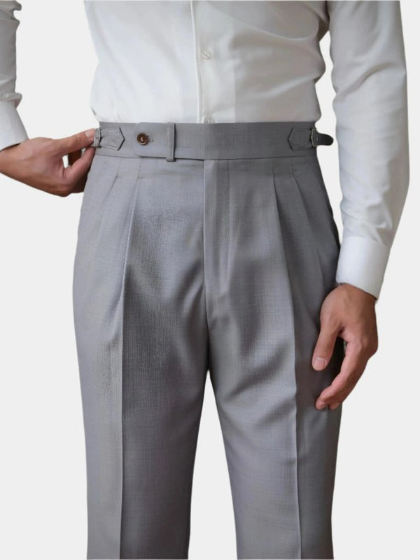 Classic Genova Sidetab Trousers - Covent & Co