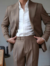 Classic Genova Sidetab Trousers - Covent & Co