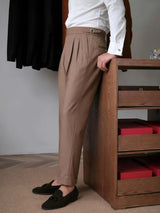 Classic Genova Sidetab Trousers - Covent & Co