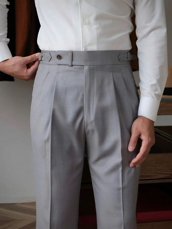 Classic Genova Sidetab Trousers - Covent & Co
