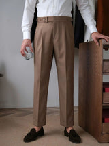Classic Genova Sidetab Trousers - Covent & Co