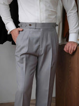Classic Genova Sidetab Trousers - Covent & Co