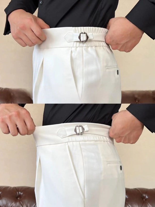 Classic Italia Sidetab Elastic Trousers - Covent & Co