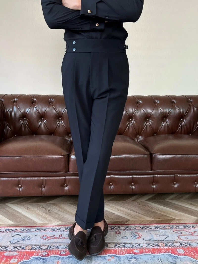 Classic Italia Sidetab Elastic Trousers - Covent & Co