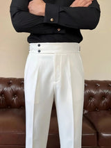 Classic Italia Sidetab Elastic Trousers - Covent & Co