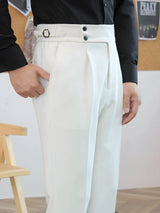 Classic Italia Sidetab Elastic Trousers - Covent & Co