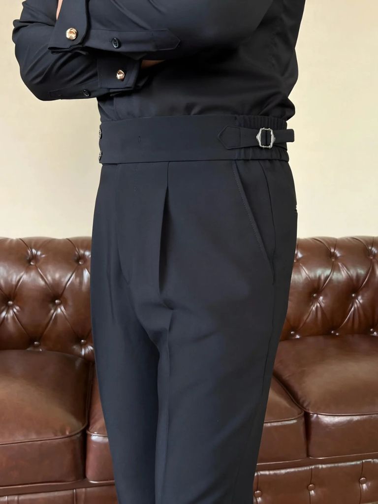 Classic Italia Sidetab Elastic Trousers - Covent & Co