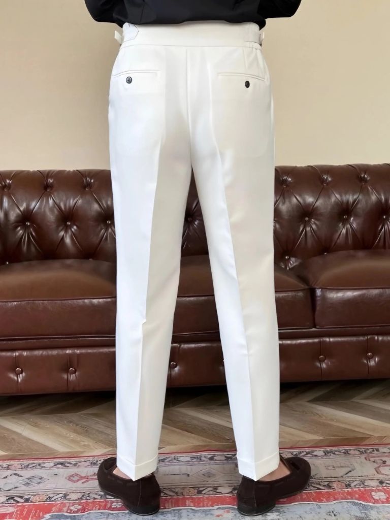 Classic Italia Sidetab Elastic Trousers - Covent & Co