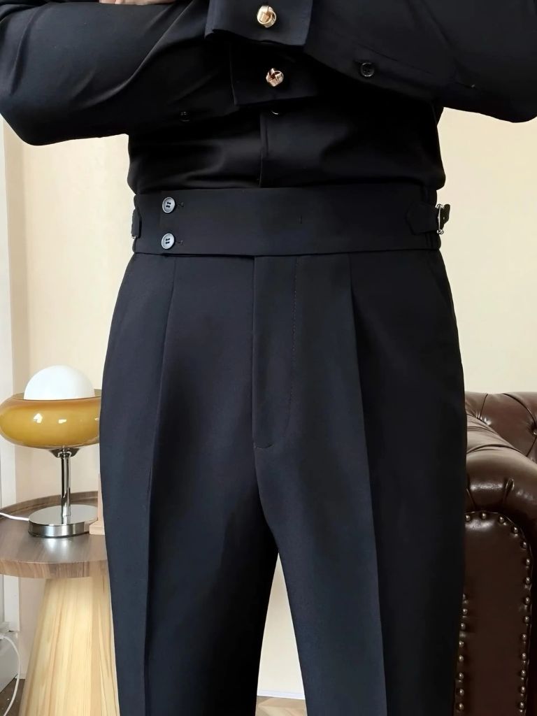 Classic Italia Sidetab Elastic Trousers - Covent & Co