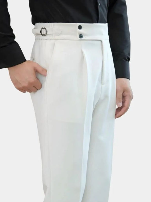 Classic Italia Sidetab Elastic Trousers - Covent & Co