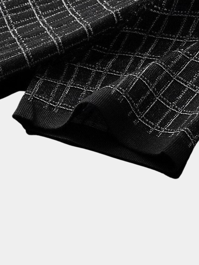 Classic Noir Knit Polo Shirt - Covent & Co