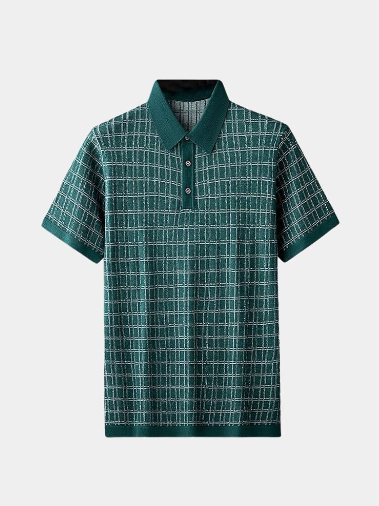 Classic Noir Knit Polo Shirt - Covent & Co