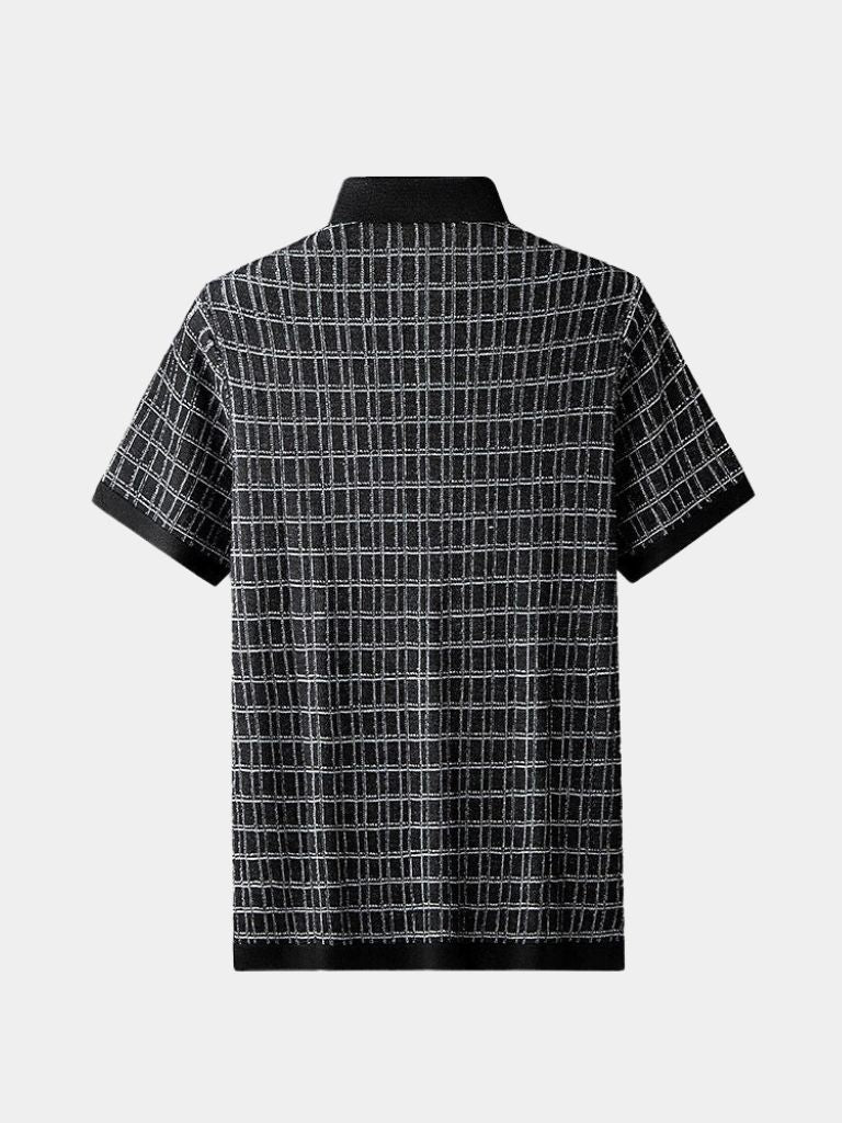 Classic Noir Knit Polo Shirt - Covent & Co