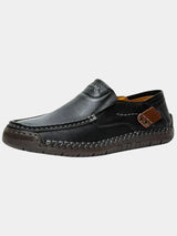 Comfortable Leather Moccasins Shoes - Covent & Co