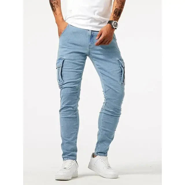 Denim Jeans Cargo Trousers - Covent & Co