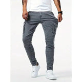 Denim Jeans Cargo Trousers - Covent & Co