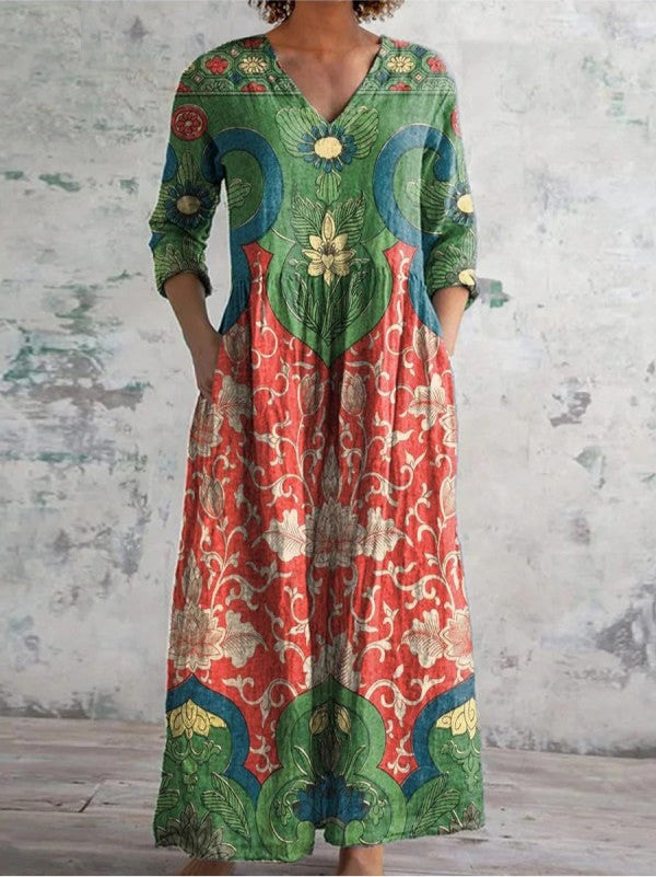 Celestine Vintage Floral Maxi Dress