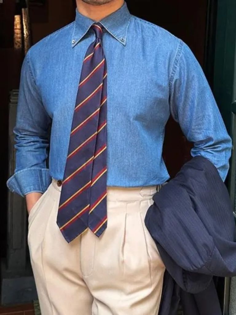 Elegant Denim Shirt - Covent & Co