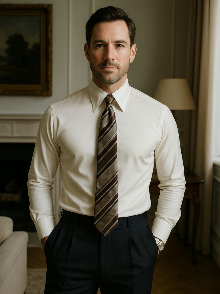 Elegant Spearpoint Collar Shirt - Covent & Co