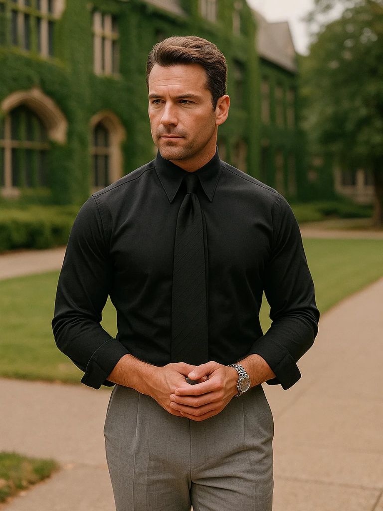 Elegant Spearpoint Collar Shirt - Covent & Co